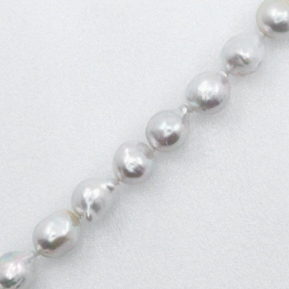 ブレスレットセット バロックパール ネックレス7.4～8.4mm シルバー 