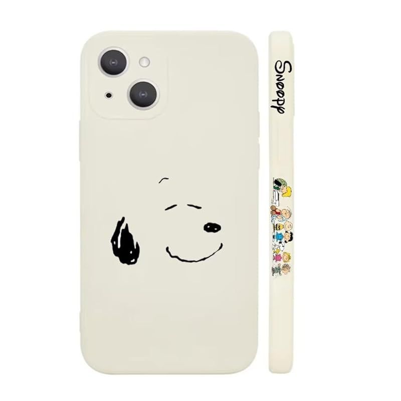 新品　iPhone XR 用 ケース スヌーピー かわいい スマホケース iPhone XR 用 保護カバー 可愛い キャラクター レンズ保護 ストラップホール付き 6.1インチ シリコンケース アイフォンXR 対応 WHITE-A