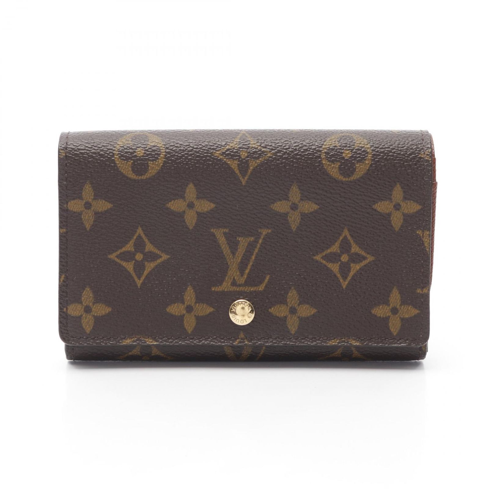ルイ ヴィトン LOUIS VUITTON 二つ折り財布 ポルトモネ ビエ トレゾール モノグラム M61730 PVCコーティングキャンバス レザー ポルト モネ ビエトレゾール レディース Used A