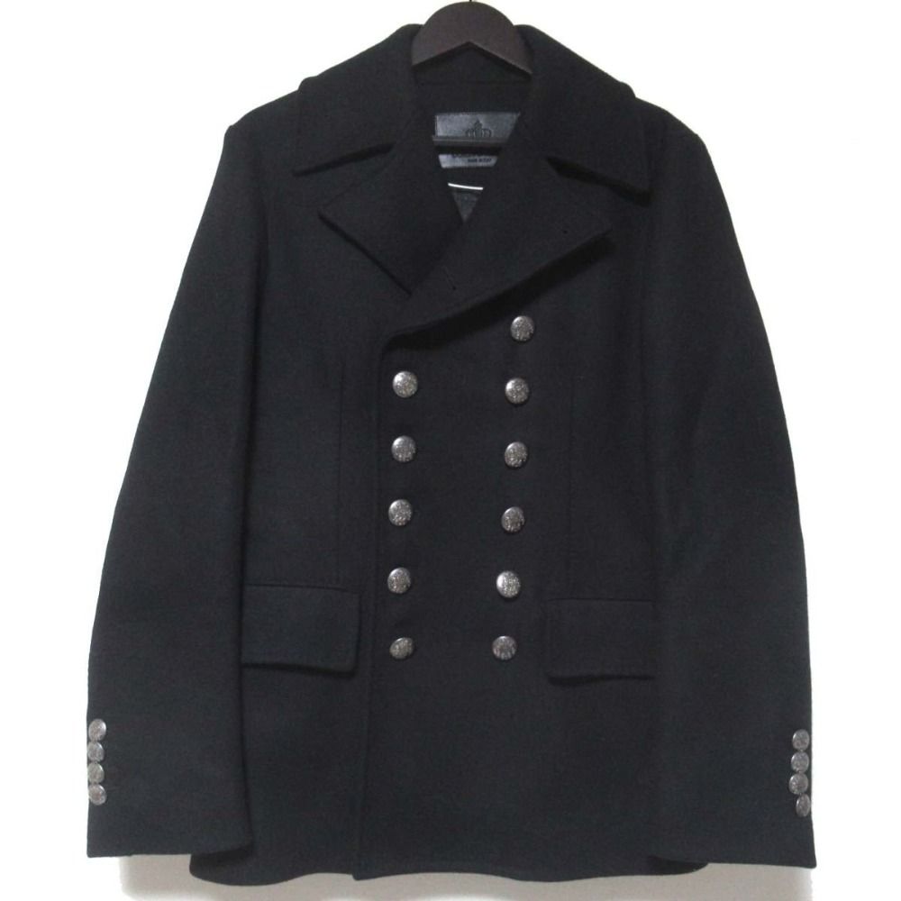 ウールコート メンズ ロングコート 中綿入り ビジネスコート ダブル