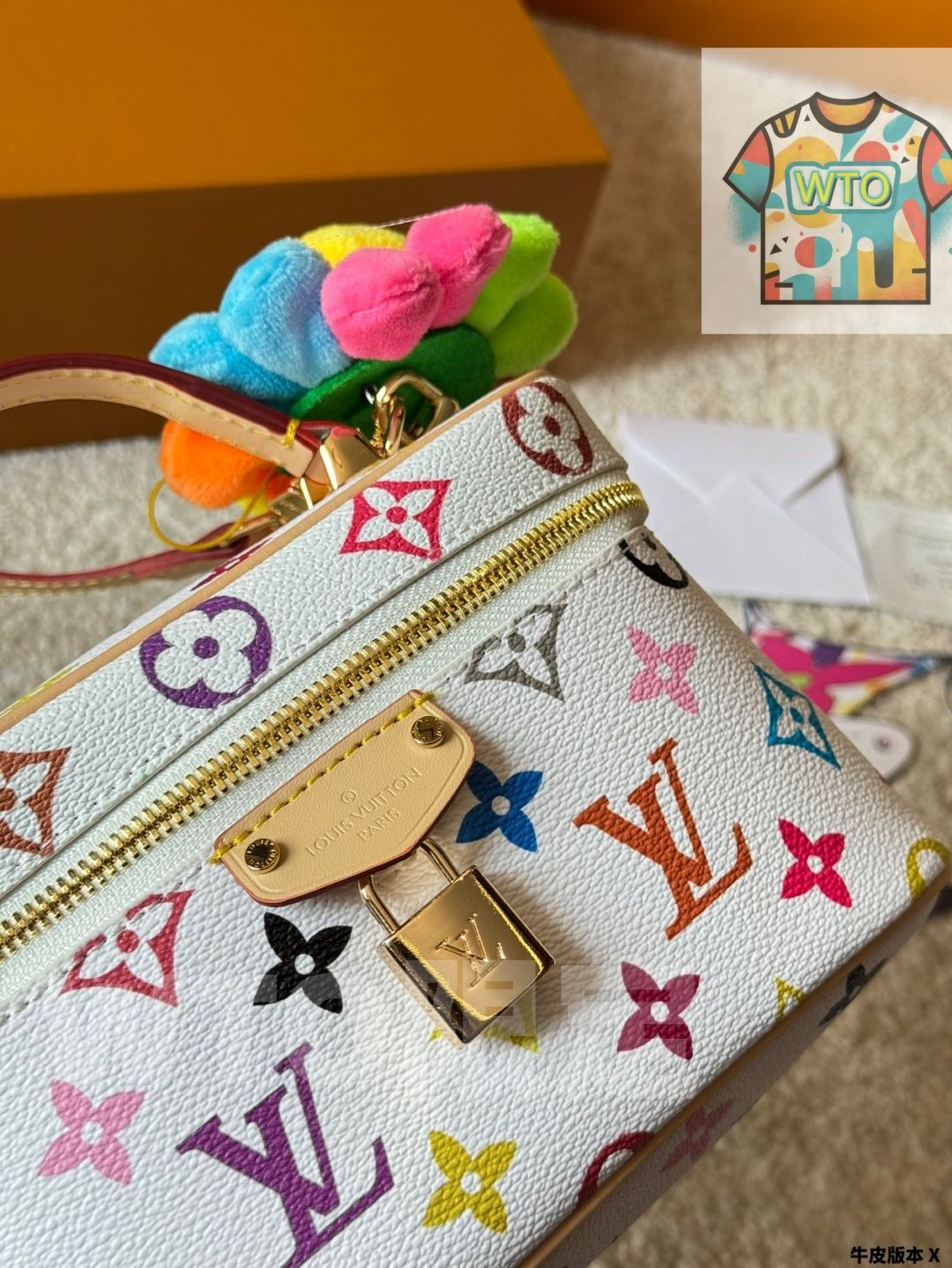 専用出品★ Louis Vuitton マルチカラー ポーチ　村上隆　コラボ 限定☆村上隆コラボ☆華美で可愛らしい♪】LV コスメポーチ PM