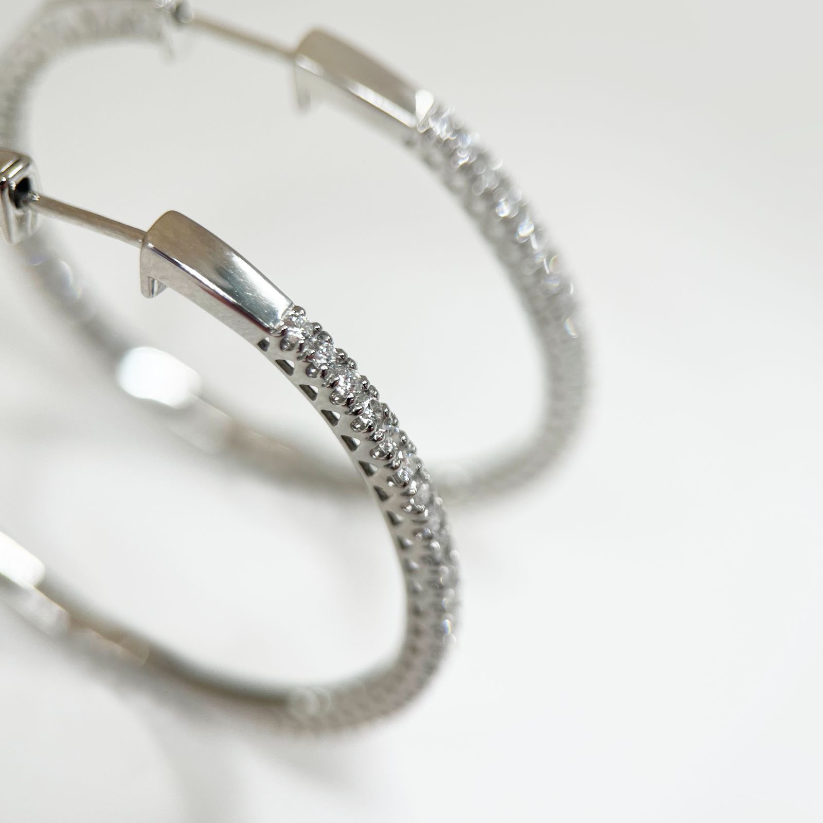 新品✨PT900 1.172ct 天然ダイアモンドイアリング diamonds プラチナ  