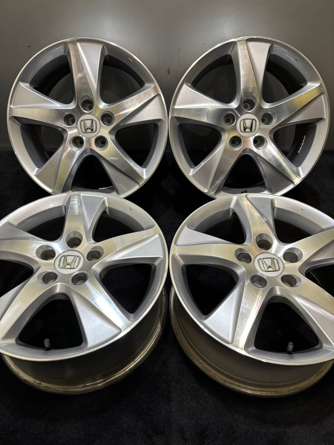 ホンダ アコード 純正 17インチ 7.5J 55 114.3 5H アルミホイール 4本 ヴェゼル ステップワゴン オデッセイ 1-K364