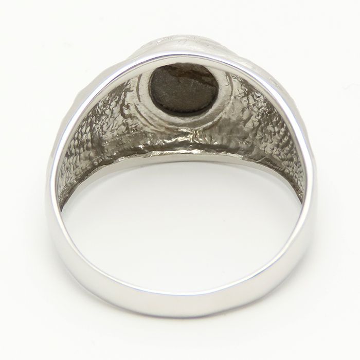 ブラックスターサファイア 2.00ct Pt900 リング ダイヤモンド 0.01ct 