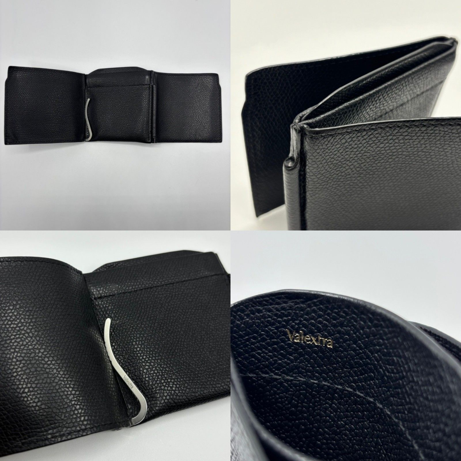 Valextra ヴァレクストラ ブラック レザー マネー グリップ 正規品