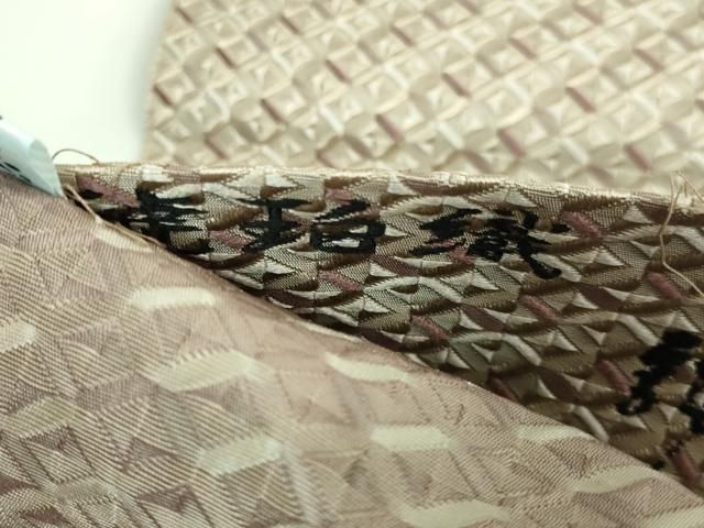 平和屋本店□極上 本場筑前博多織 大倉織物 誠之輔 八寸名古屋帯 琥珀