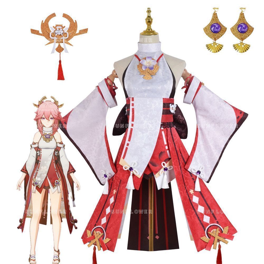 原神 Genshin 八重神子 コスプレ衣装 コスプレ用 コスチュームCOSPLAY コスプレ アニメ cosplay 撮影 忘年会 学園祭 遊園会 変身 変装 仮