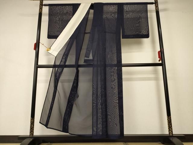 平和屋着物 夏物 色無地 紗 黒鳶色 正絹 AABB2557jd