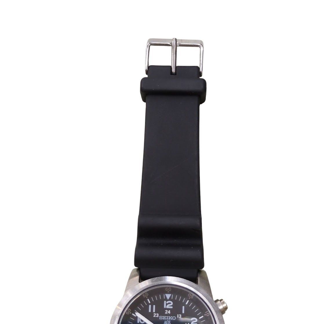 SEIKO セイコー 5M22-6C20 AGS SUS サス 自動巻腕時計 黒文字盤