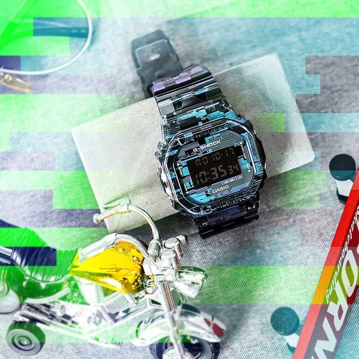 G-SHOCK Gショック ジーショック 腕時計 時計 メンズ デジタル DW-5600NN-1 スケルトン 透明 防水 グレー ウレタン 黒 ブラック... フリーサイズ 黒/白/赤