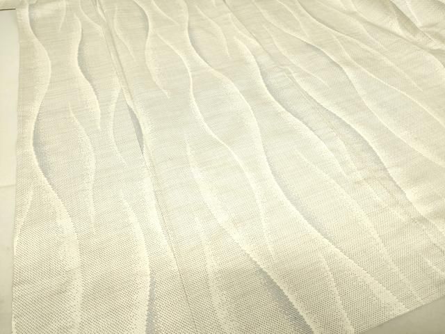 平和屋着物▽本場大島紬 白大島 単衣 9マルキ 立涌文 正絹 逸品