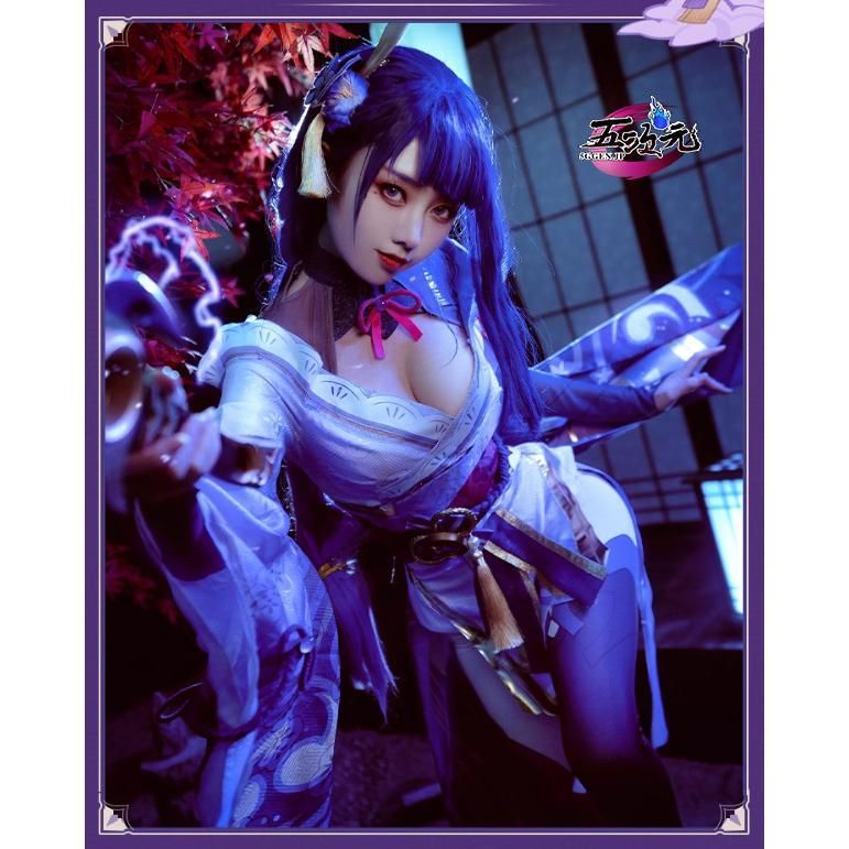 ♥ 猫屋小舗 原神 コスプレ 雷電将軍 衣装 ウィッグ 靴 武器 追加可 CS0924BJ ハロウィン