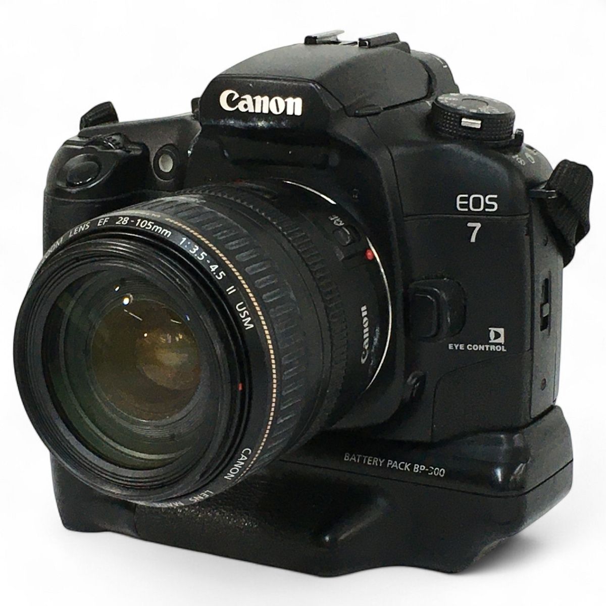 Canon EOS 7 一眼レフカメラ バッテリーパック BP-300 EF 28-105mm F3.5-4.5 II USM レンズ セット ジャンク N10504589