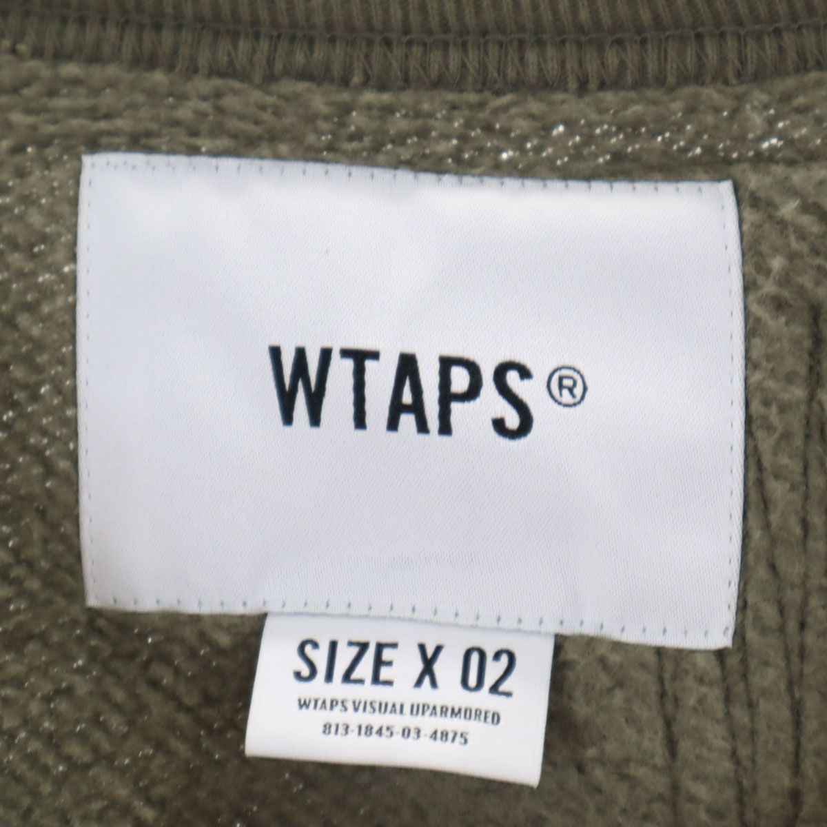 WTAPS ダブルタップス 日本製 長袖 スウェット トレーナー 2 オリーブ