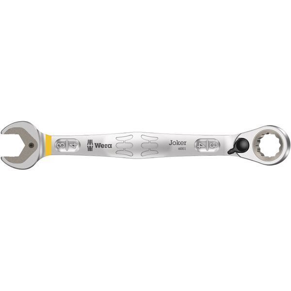 WERA ヴェラ コンビネーション ラチェットレンチ JOKER 角度付きラチェットヘッド スパナ部内側口幅3|4inch 全長246mm 020082