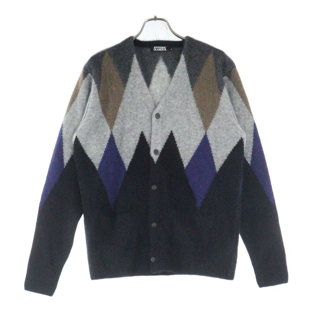 HYSTERIC GLAMOUR ヒステリックグラマー アーガイル ウール カーディガン 0263ND09 サイズM
