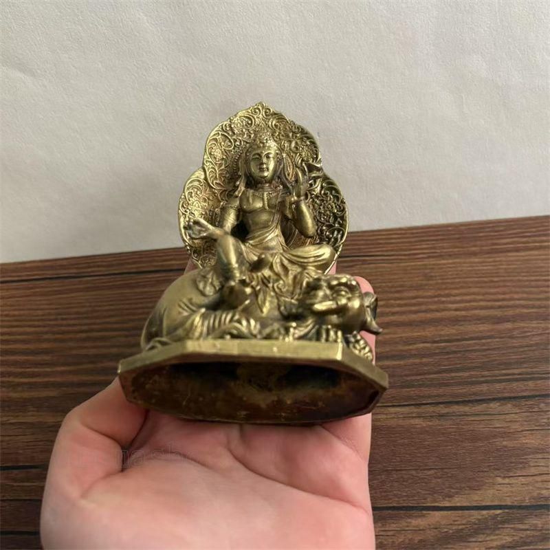 インポート・海外人気ブランド 銅器 仏像 普賢菩薩像乗白象 銅製品 工芸品 置物 - メルカリ 工芸品