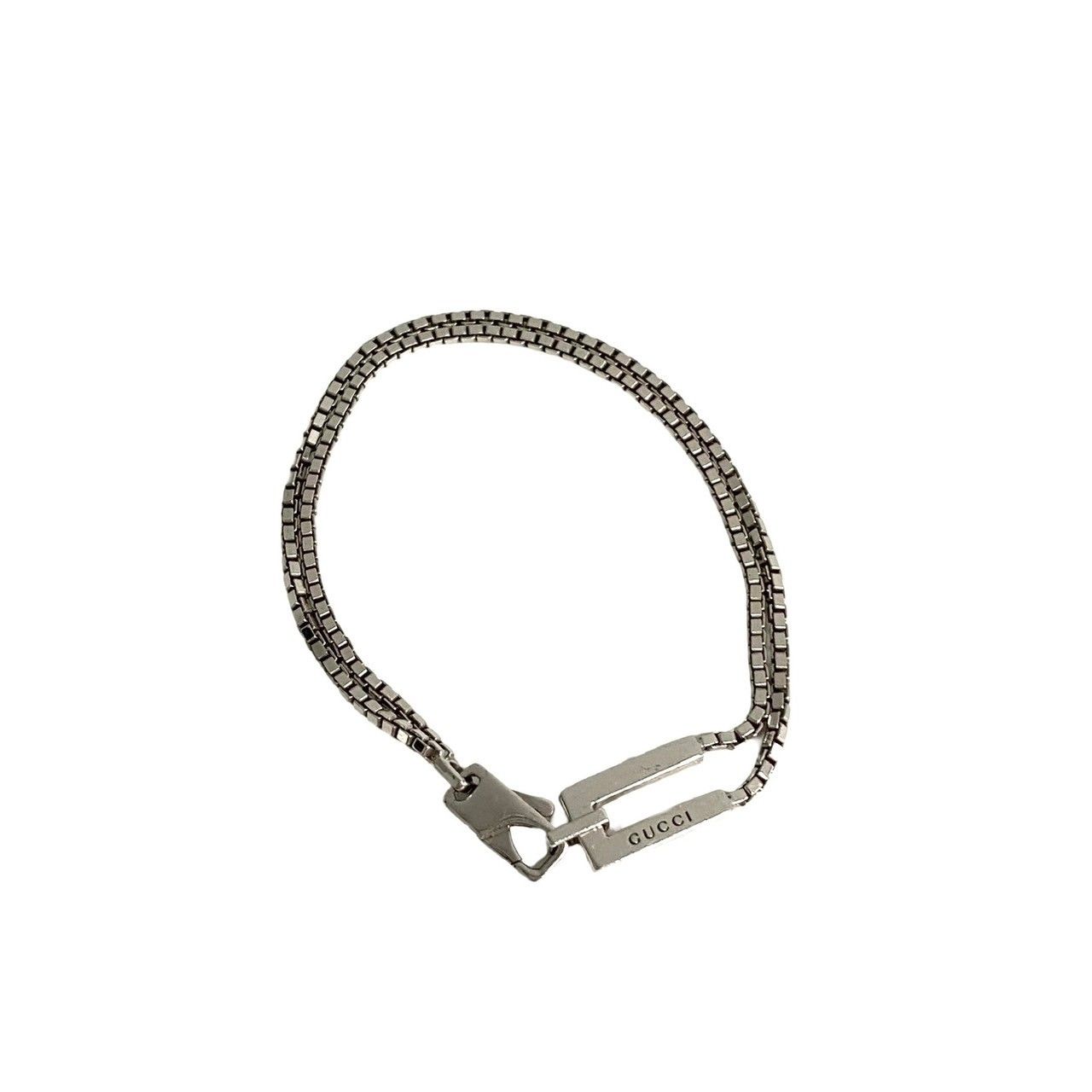 GUCCI グッチ　G刻印レザーバングル　ブレスレット　925　極美品 極 美品 袋付 GUCCI グッチ Gシェイプ ブレスレット シルバー925