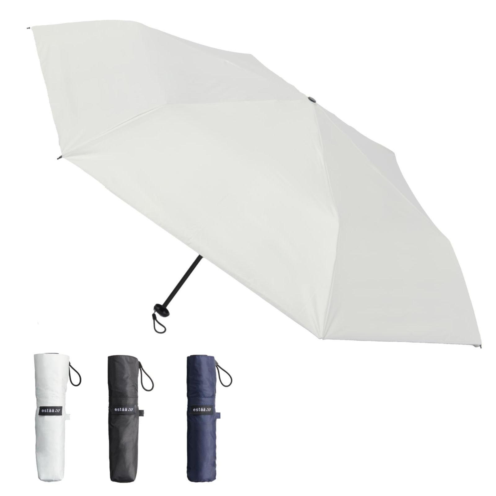 【色: ホワイト】日傘 メンズ 軽量遮光 遮熱 晴雨兼用 UV estaa エス