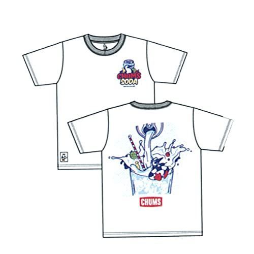 ホワイト_M [チャムス] キッズトップス Kid's Soda T-Shirt White KM