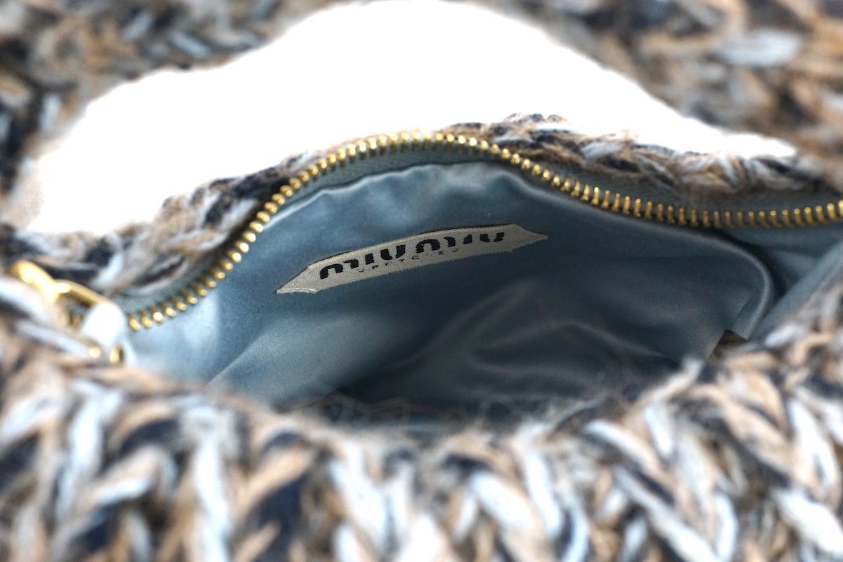 MIU MIU Wander Knit Wool Bag ミュウミュウ ワンダー ニットウール