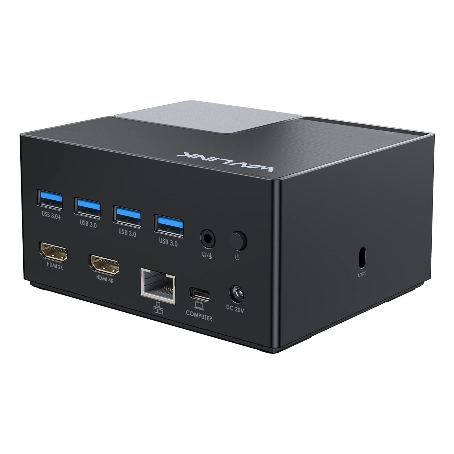 人気商品 デュアルHDMI type-cポート RJ45 10-in-1 ethernet 100W電源伝送 usb-cドッキングステーション 4つのUSBポート オーディオ入出力 Mac Windows Thunderbolt WAVLINK 3および4