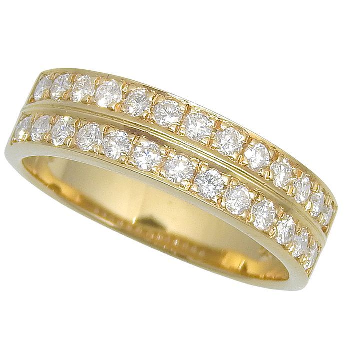 ワイレア　ゴールドデザインリング 11号　ダイヤモンドアクセンント ワイレア ゴールドデザインリング 11号 ダイヤモンドアクセンント