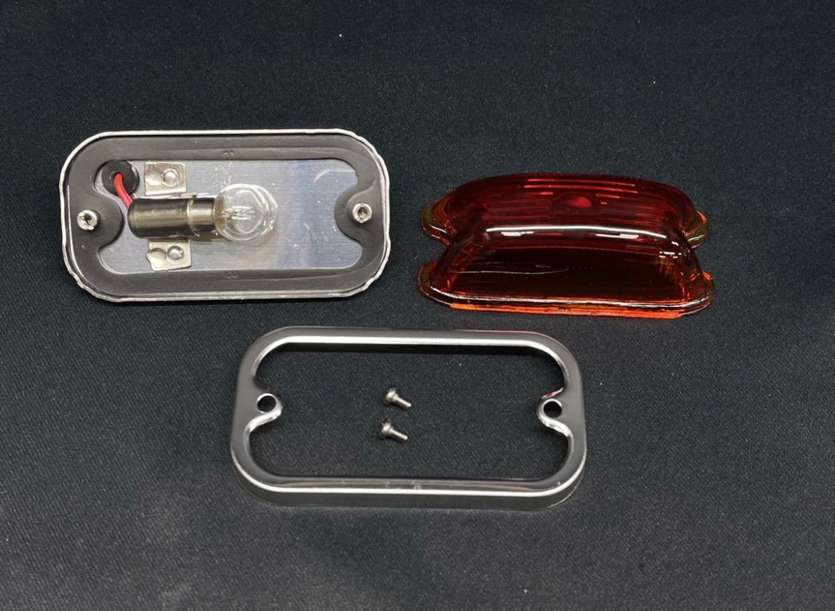 あああ ☆S-80DX角マーカーかまぼこマーカー橙色日本製　30個 S80 DXST 角マーカー ガラスレンズ 前開き ステンレス基台 電球