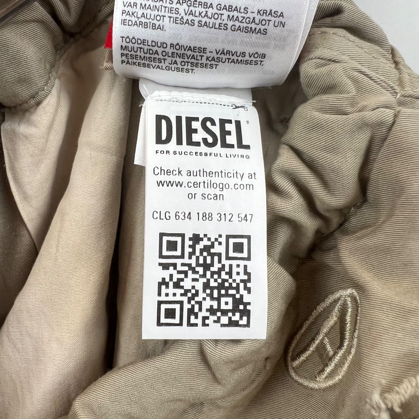 DIESEL 24ss grunge P-MCKELL cotton wide pants 50 XL A12861 