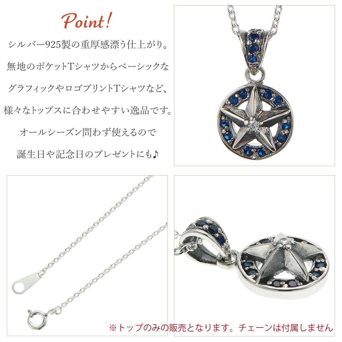 ペンダントトップ ネックレストップのみ メンズ レディース シルバー