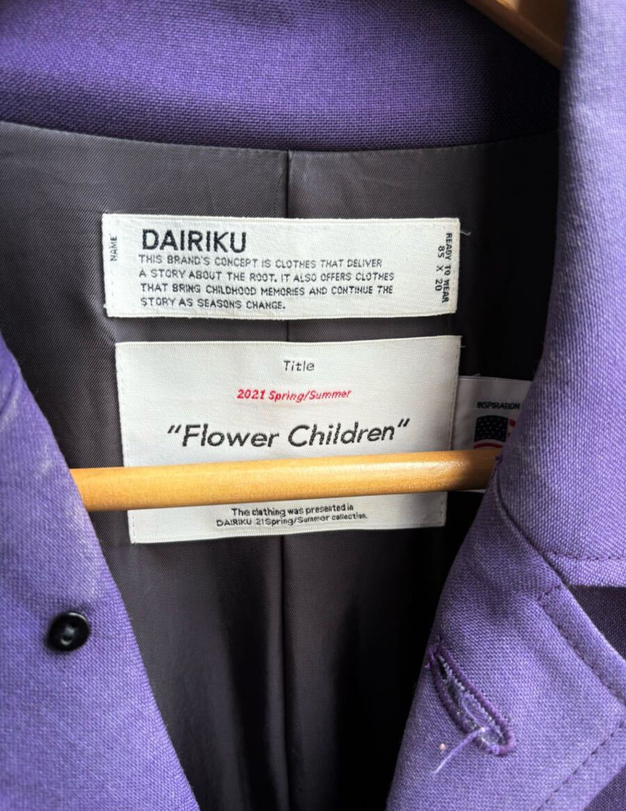 dairiku ロング サファリ ジャケット 買取実績】 DAIRIKU(ダイリク) 2021SS Jimi Hendrix”Long Safari