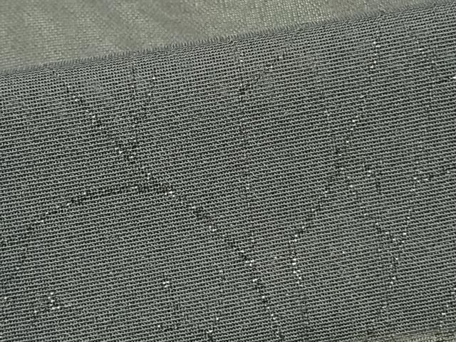 平和屋着物▽羽織 スリーシーズン 春夏秋 塵除け 紗 草木文 黒地 銀糸