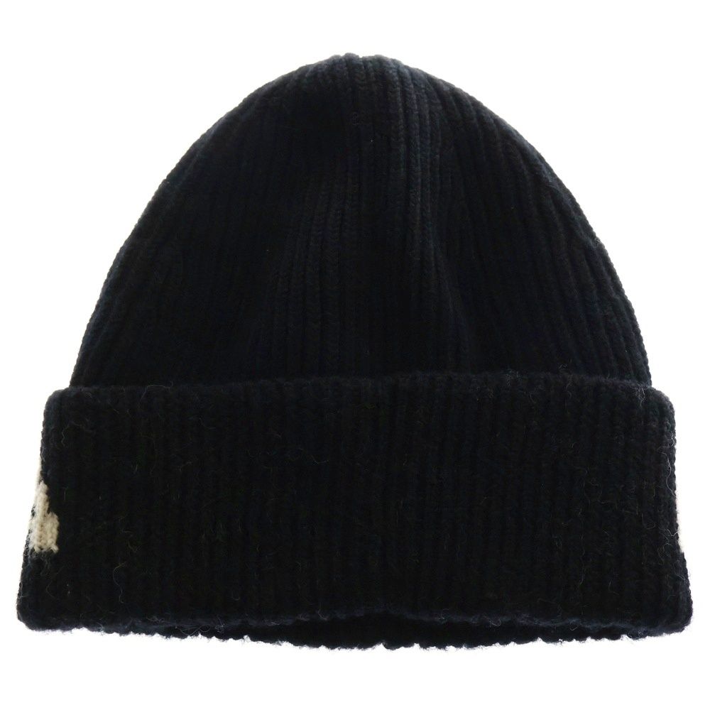 BALENCIAGA(バレンシアガ) ニット帽 黒×白 新品【 BALENCIAGA