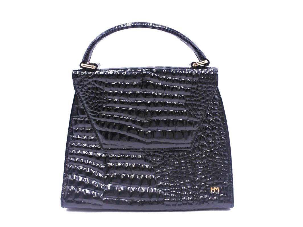 美品 HANAE MORI ハンドバッグ フォーマルバッグ ハート レザー 黒 HANAE MORI 黒 レザー ハンドバッグ - メルカリ
