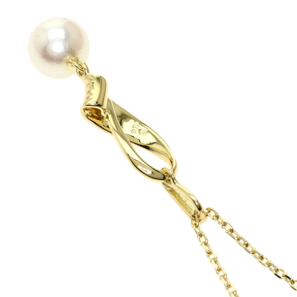 MIKIMOTO ミキモト アコヤパール 真珠 ネックレス K14YG レディース