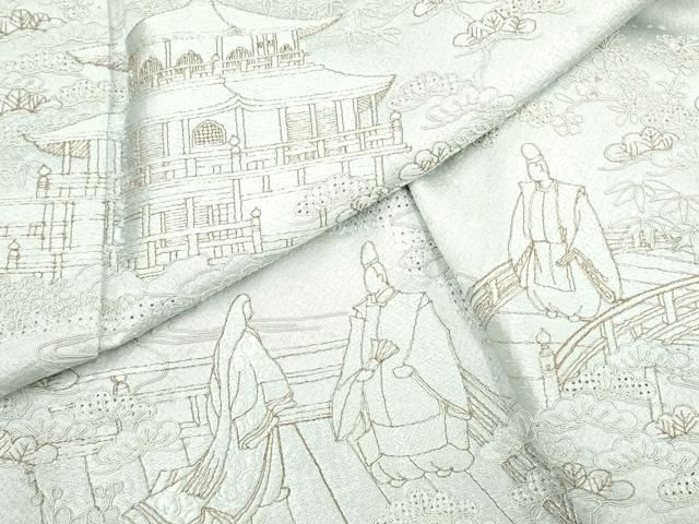 汕頭刺繍の訪問者 八掛付き　新品(反物) 訪問着 蘇州汕頭刺繍 正倉院華紋 SHAN TOU フォーマル 御仕立