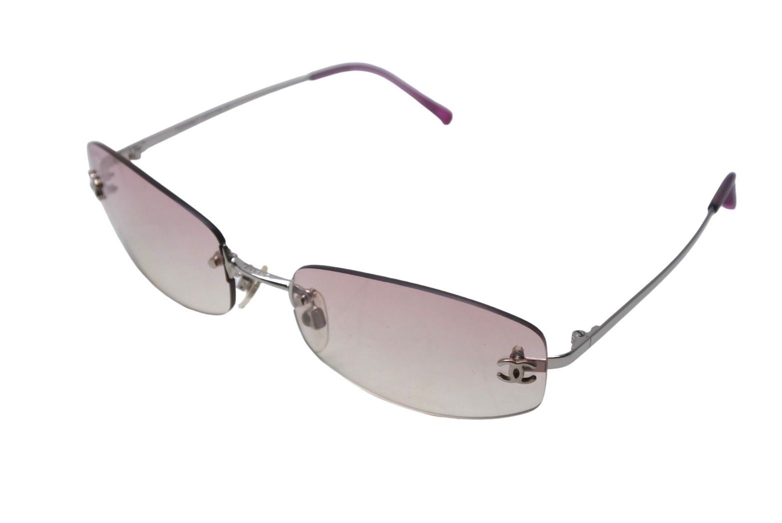 CHANEL ココマーク サングラス パープル リムレス 4002c CHANEL シャネル リムレスサングラス ココマーク 4002 c.124/58