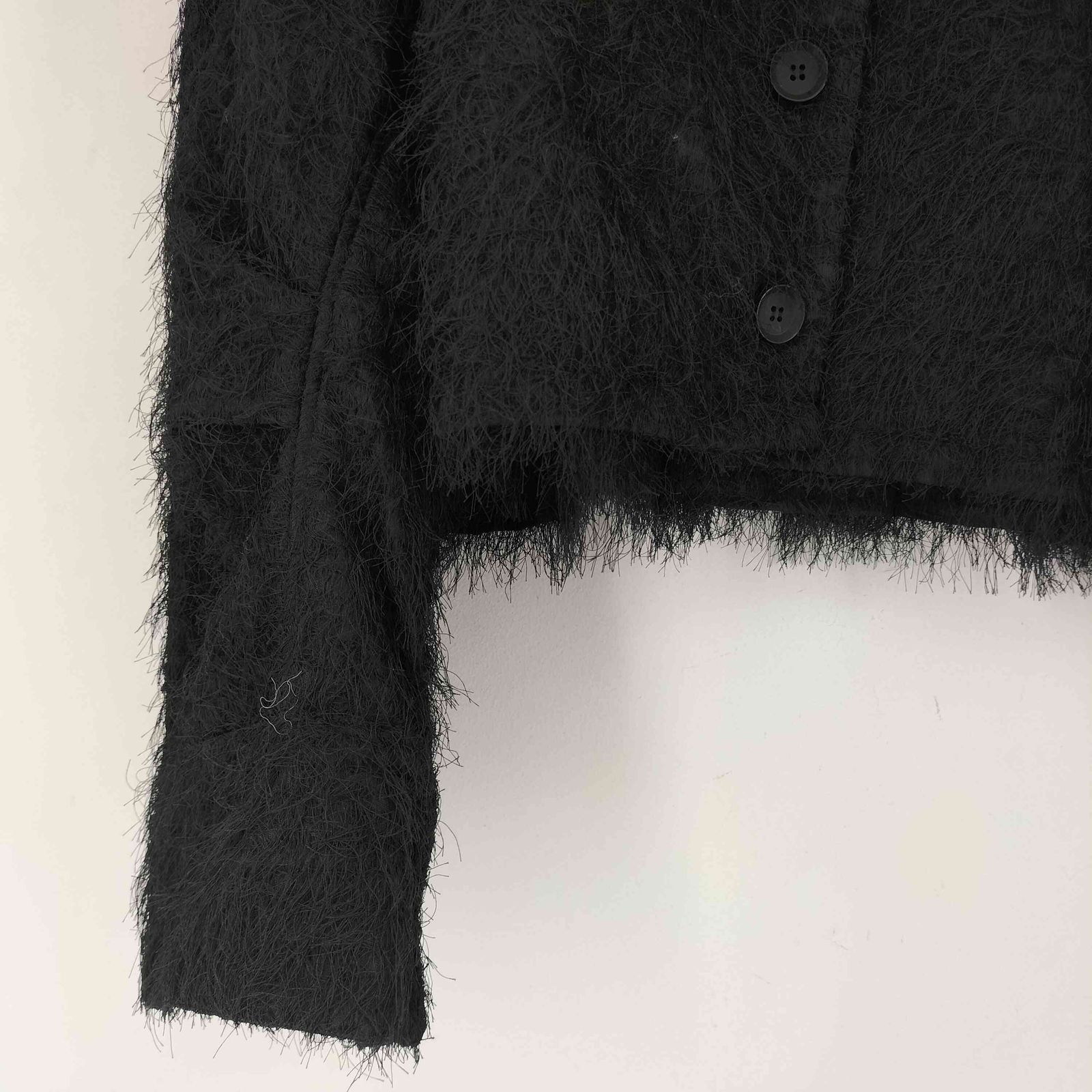 FRAY I.D(フレイアイディー) 24AW シャギーショート丈シャツジャケット レディース JPN：0 中古 古着 0709 フレイアイディー FRAY I.D 24AW シャギーショート丈シャツ