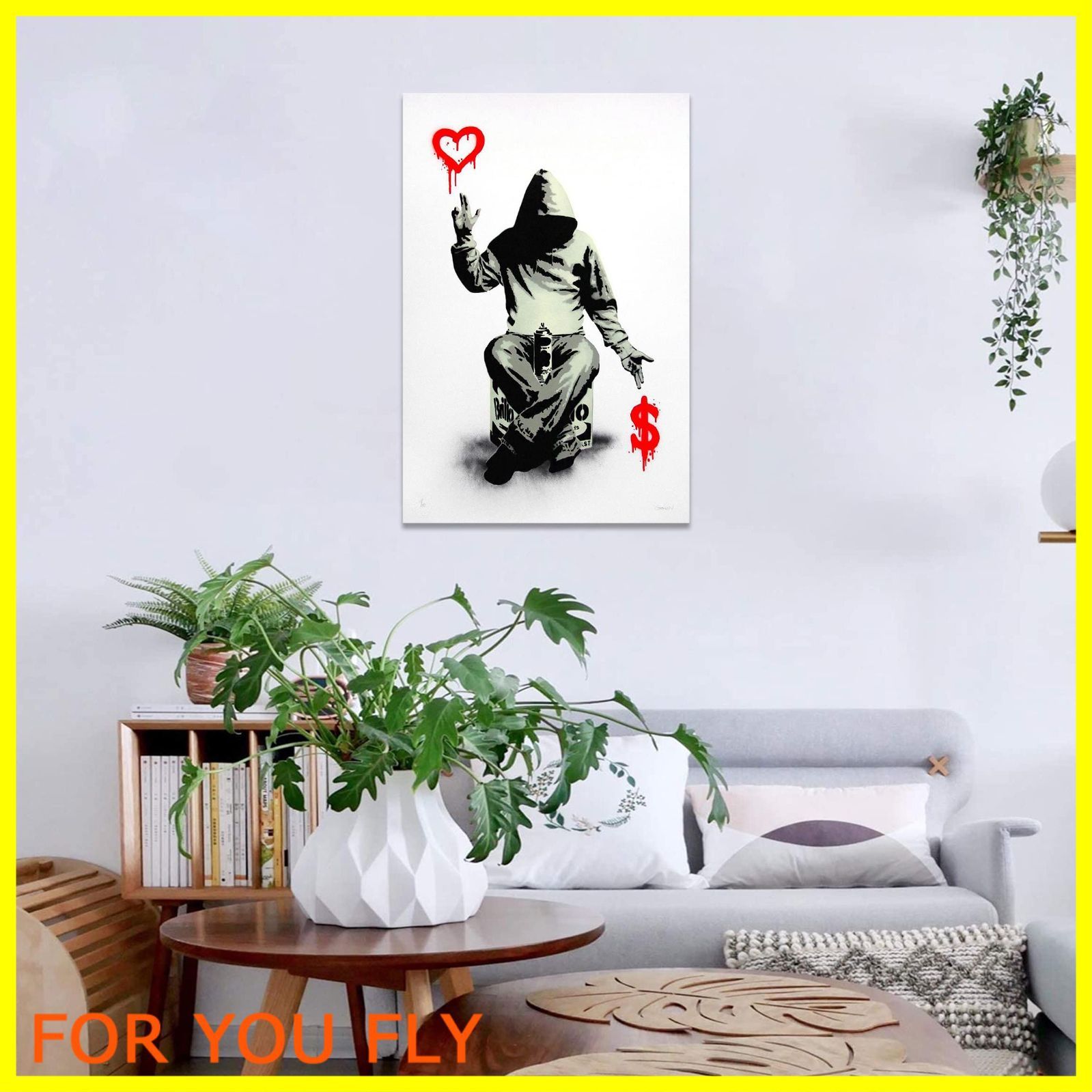 人気商品】Banksy バンクシー 愛とお金 ポスター アートパネル 絵画