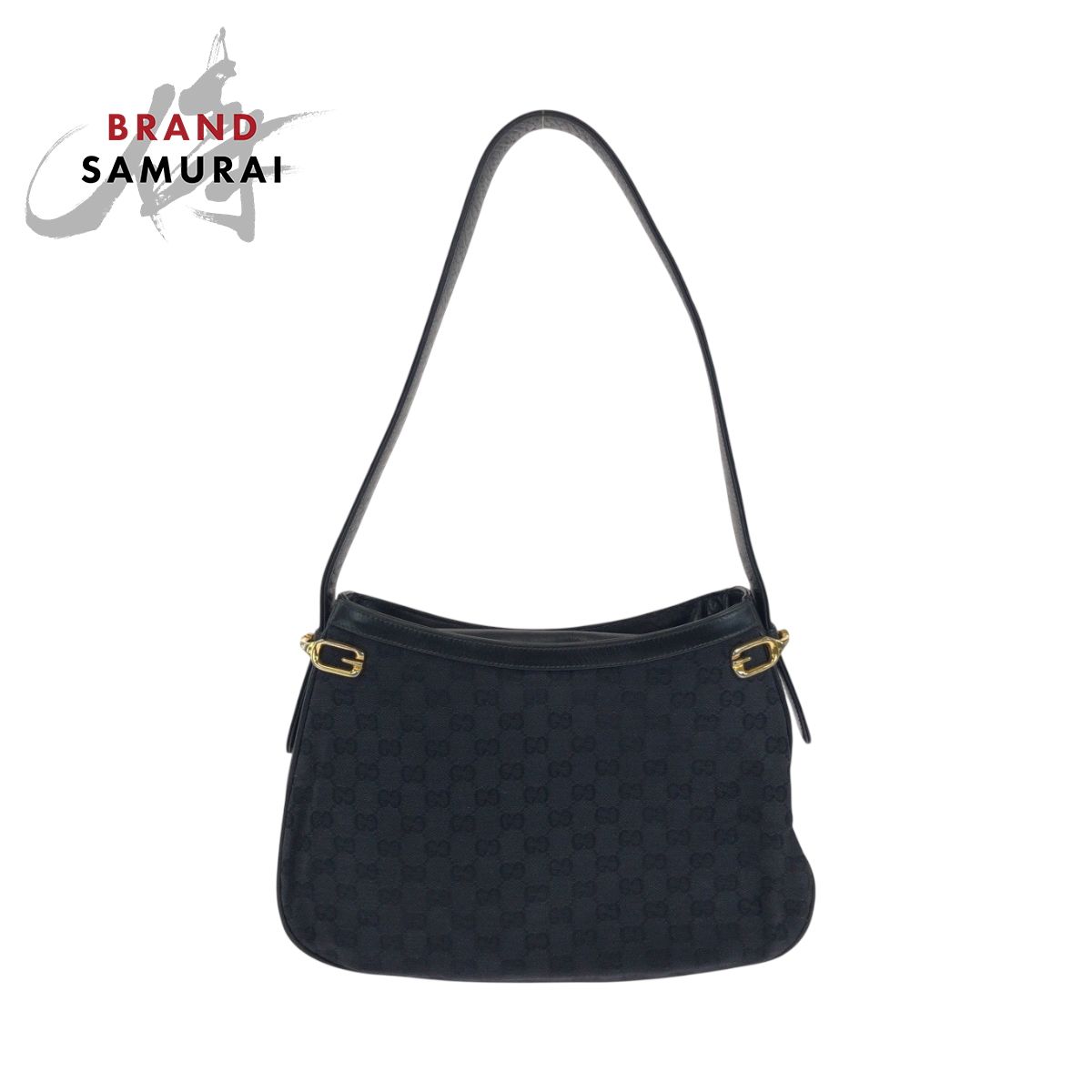 美品 GUCCI グッチ ブラック 黒 ゴールド金具 GGキャンバス 002 1098 