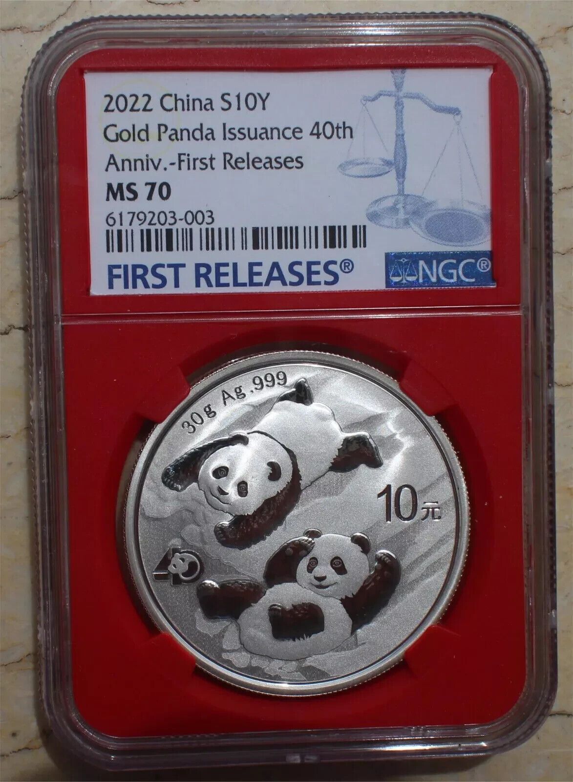 NGC MS70 China 2025 30g Silver Panda Coin First Releases Red Coin