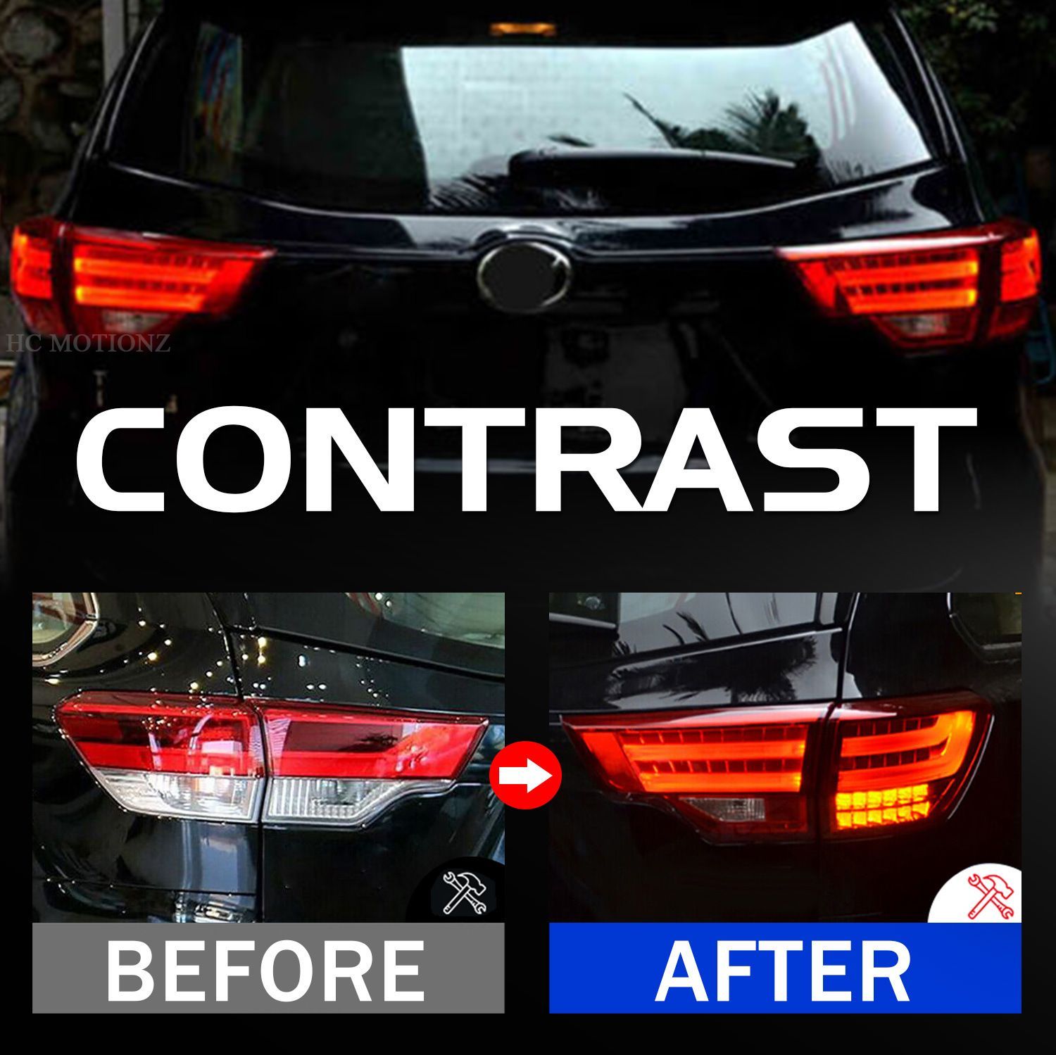 適用 トヨタ ハイランダー 15-21年式 LED改造テールランプアセンブリ 改造パーツ 10.09