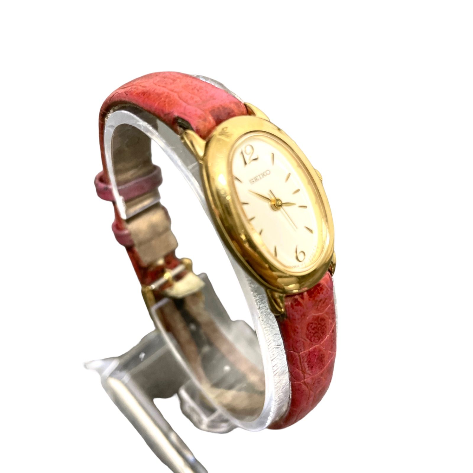 SEIKO セイコー レディース 腕時計 クォーツ 1F21-5C80 革ベルト 