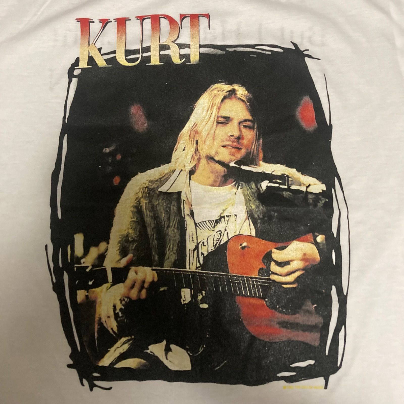 未着用美品 Kurt D.Cobain カートコバーン NIRVANA Tシャツ ニルヴァーナ ビンテージスタイル プリントTシャツ アメリカ製 追悼  白① - メルカリ