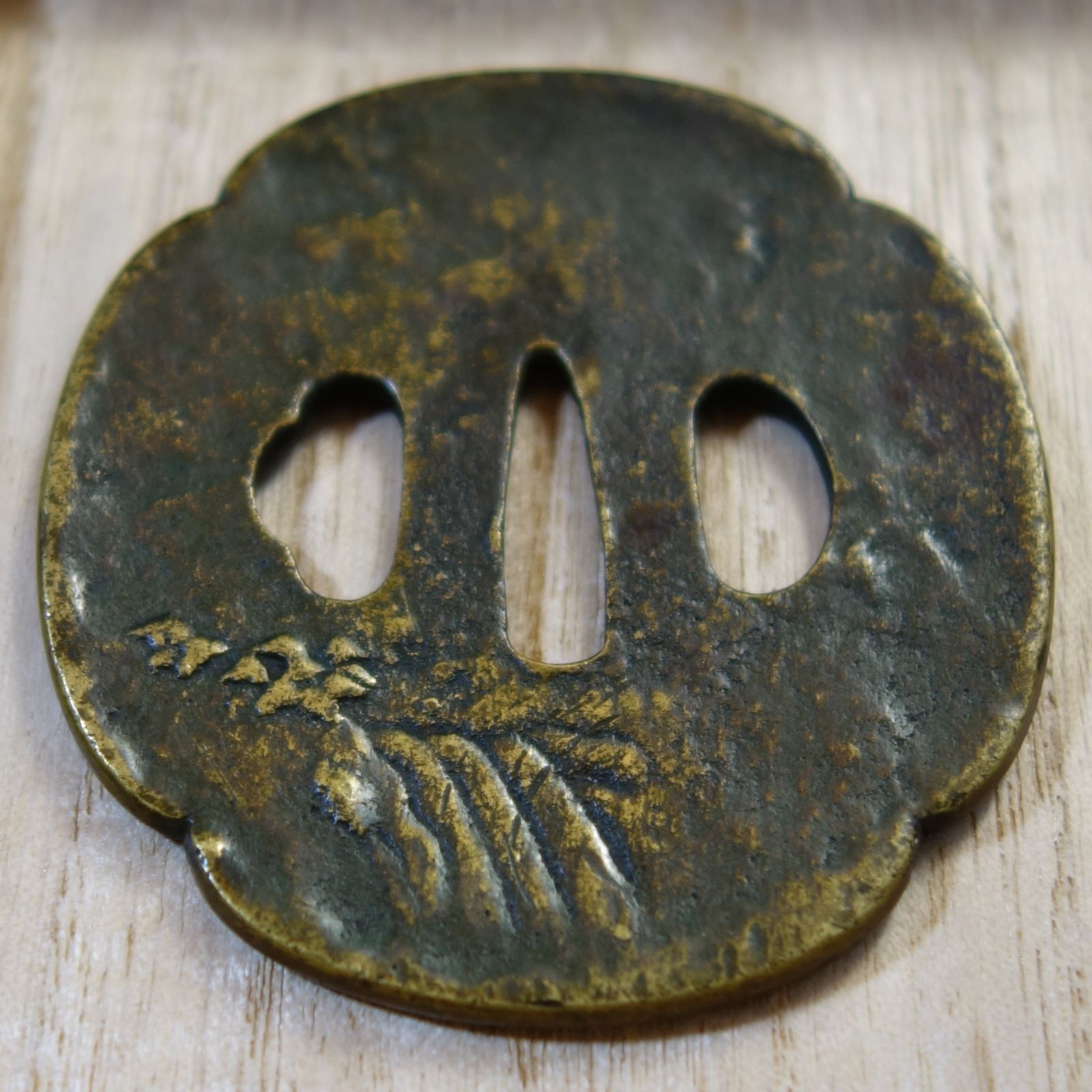 日本刀 装具 刀鍔 人物 金 銀 骨董品 古物 ヴィンテージ  アンティーク 刀鍔 刀装具 骨董品 アンティークコレクション 日本刀 3点まとめ