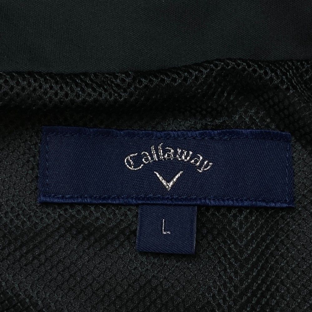 サイズ：L CALLAWAY キャロウェイ  ジップ ナイロンジャケット  ブラック系 [240101430576] ゴルフウェア メンズ ストスト サイズ：L CALLAWAY キャロウェイ ジップ ナイロンジャケット