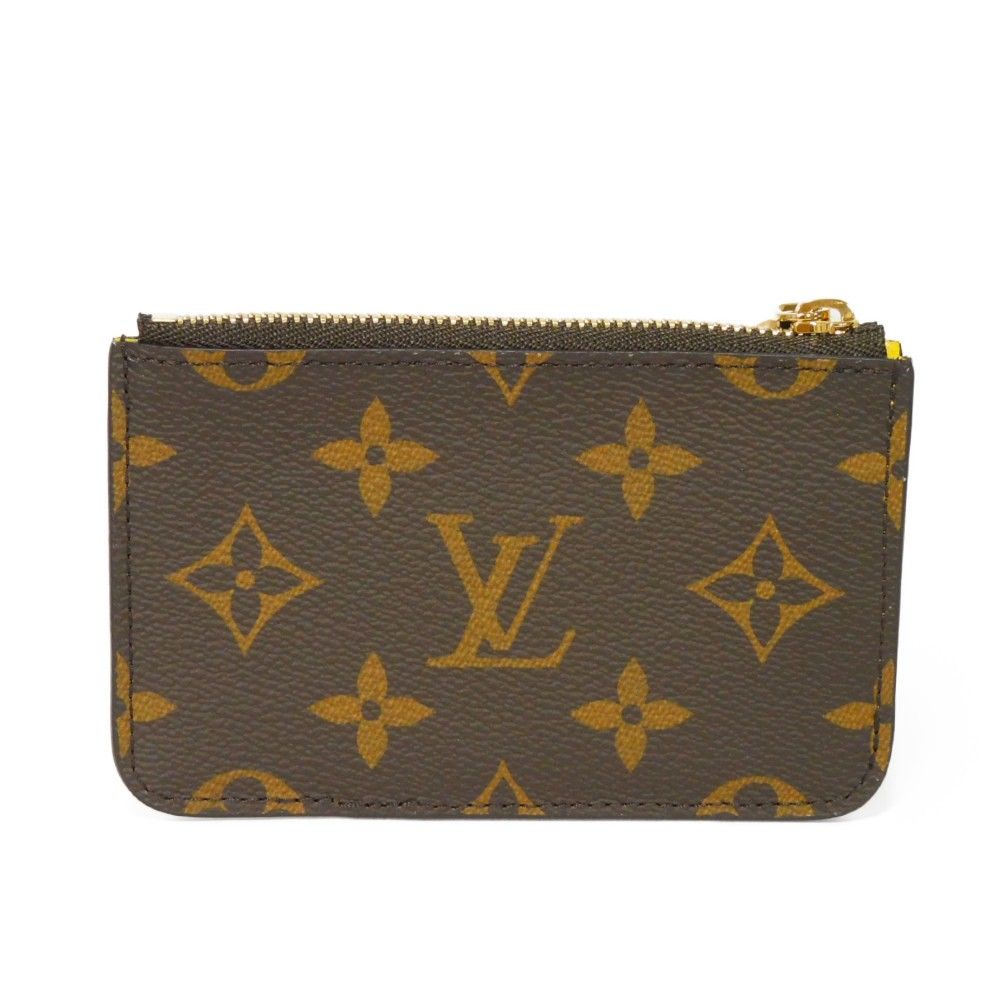 LOUIS VUITTON ルイ・ヴィトン カードケース ポルト カルト・ロミー LVサークル LVロゴ フラワー マロン イエロー ブラウン  モノグラム ジョーヌ コインケース M81882