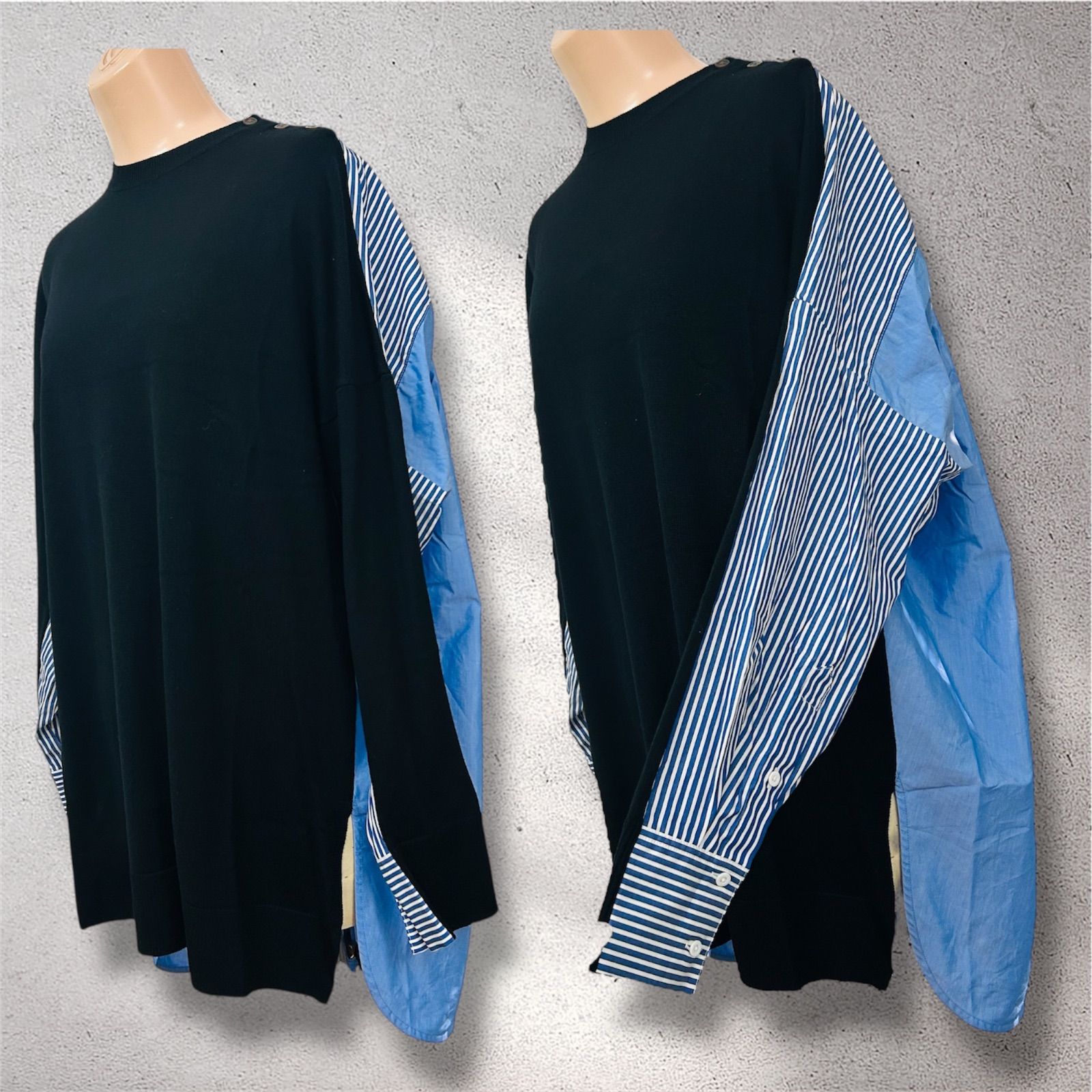 ENFOLDエンフォルド ニット×シャツドッキングプルオーバー 【公式通販】