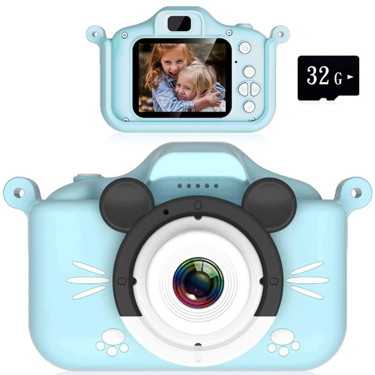 子供用 カメラ ブルー 3000万画素2.8インチ デジタルカメラ