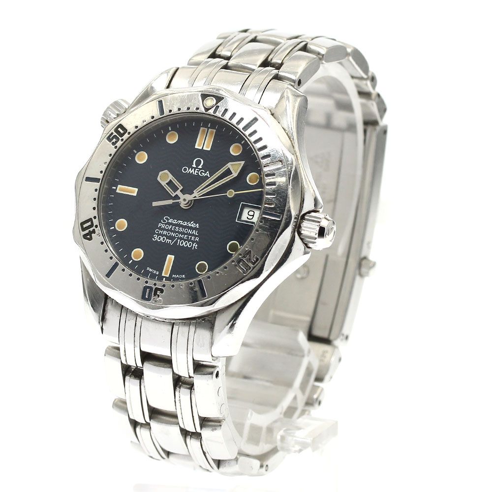 オメガ OMEGA 2552.80 シーマスター ダイバー 300M デイト 自動巻き ボーイズベルト訳あり箱付き_883207 - メルカリ